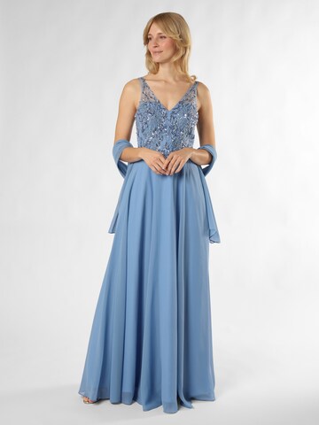 Unique Evening Dress in Blue: front