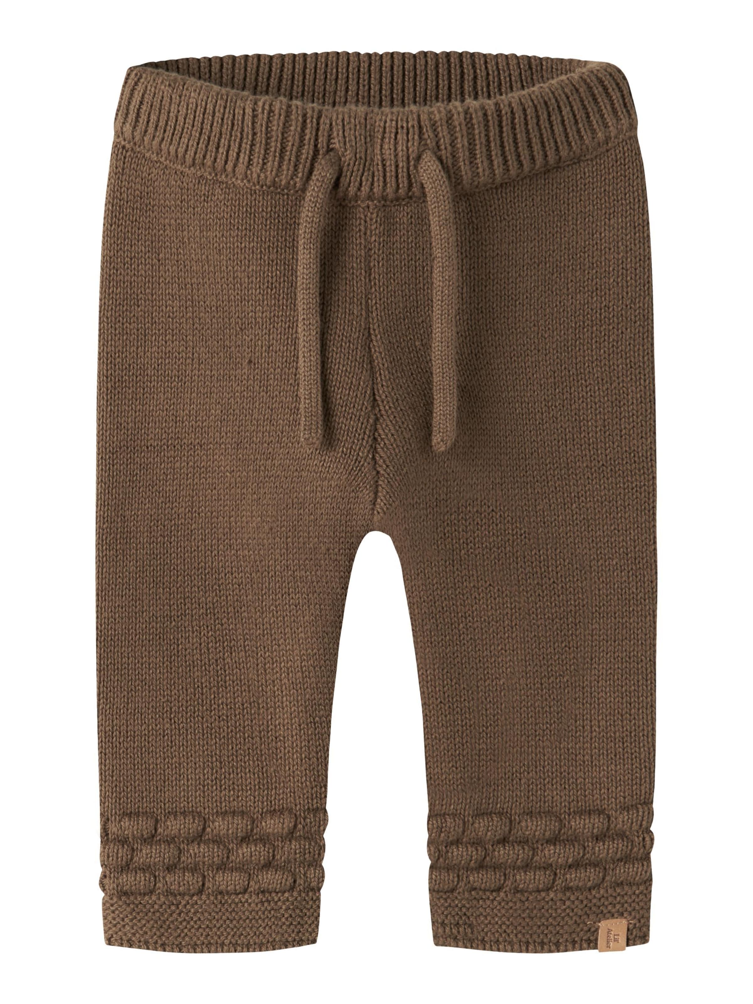 Lil'Atelier Regular Broek in Bruin: voorkant