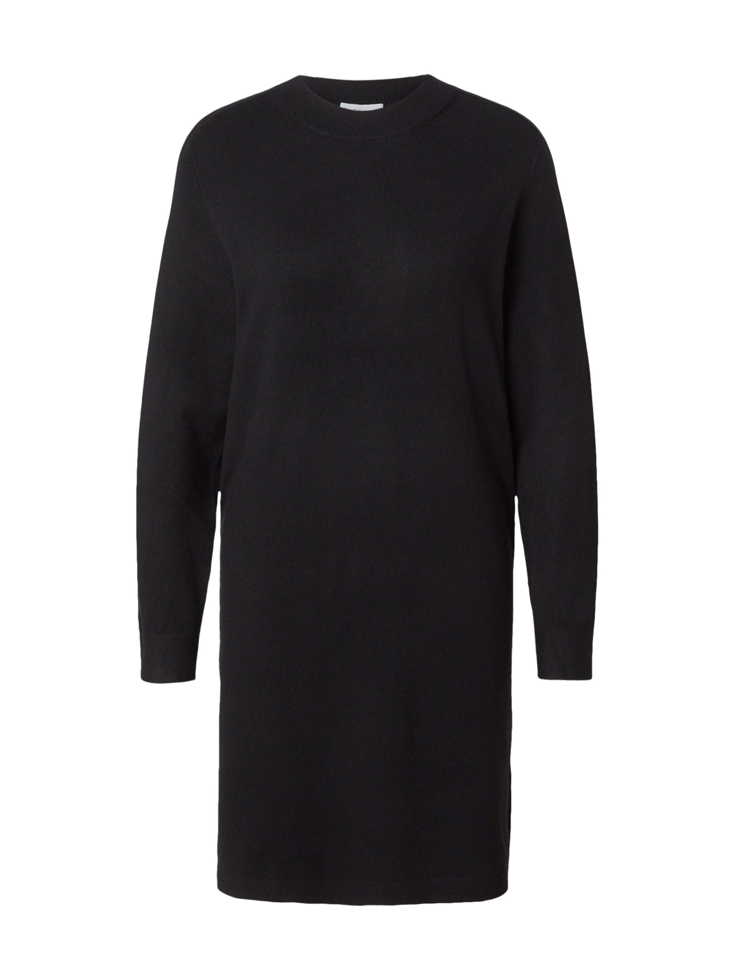 s.Oliver Úpletové šaty – černá: přední strana