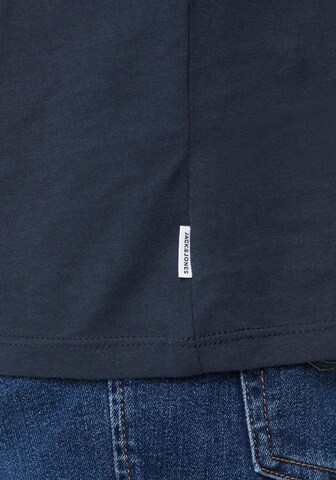 JACK & JONES Přiléhavý střih Tričko – modrá