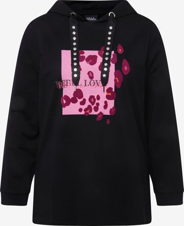 Sweat-shirt Ulla Popken en noir : devant