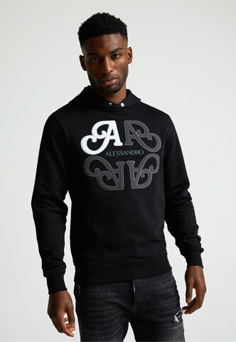 Felpa di Alessandro Zavetti in nero: frontale