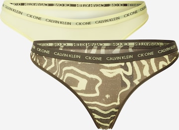 Calvin Klein Underwear Tanga – zelená: přední strana