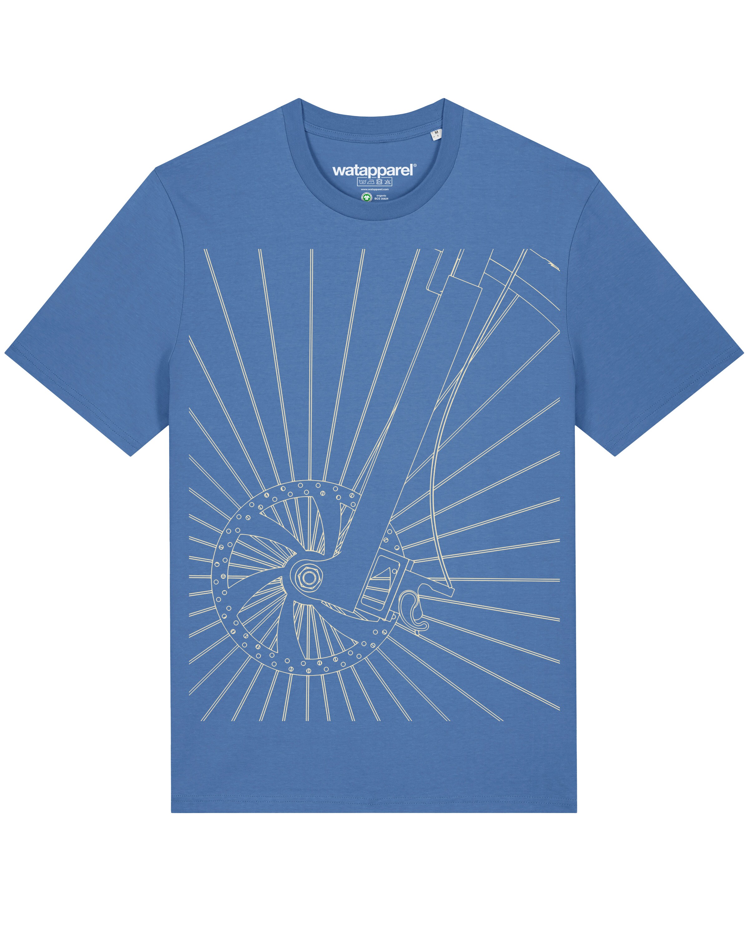 Watapparel Shirt ' Fahrradspeichen ' in Blau: Vorderseite