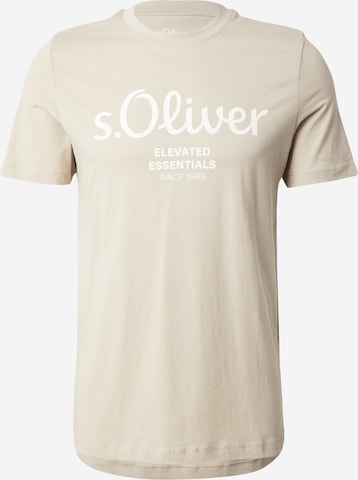 s.Oliver T-Shirt in Beige: Vorderseite