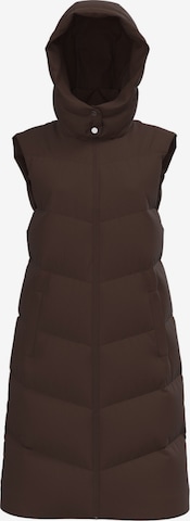 PIECES Vest 'Jamilla' in Brown: front