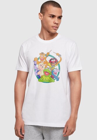 ABSOLUTE CULT Shirt 'Muppets - Group Circle' in White: front