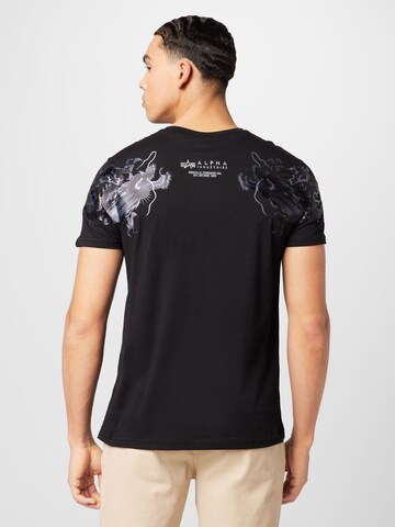 Maglietta 'Dragon' di ALPHA INDUSTRIES in nero