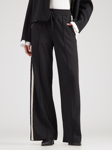 VILA Wide leg Pants 'VICLUA' in Black: front