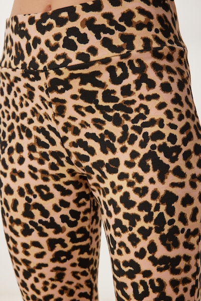 Happiness İstanbul Trousers in 36 in Cream / Chocolate / Black, Item view