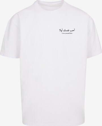 Merchcode Shirt 'Love Yourself First' in White: front