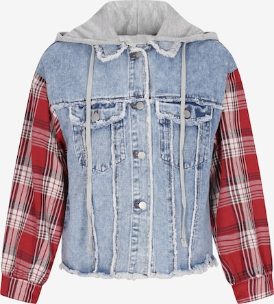 Demisezoninė striukė iš myMo ROCKS, spalva – mėlyna / pilka / raudona, Prekių apžvalga