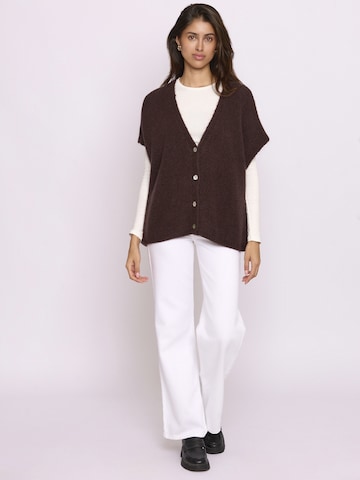 Lilavie Knitted Vest ' Ninaa ' in Brown