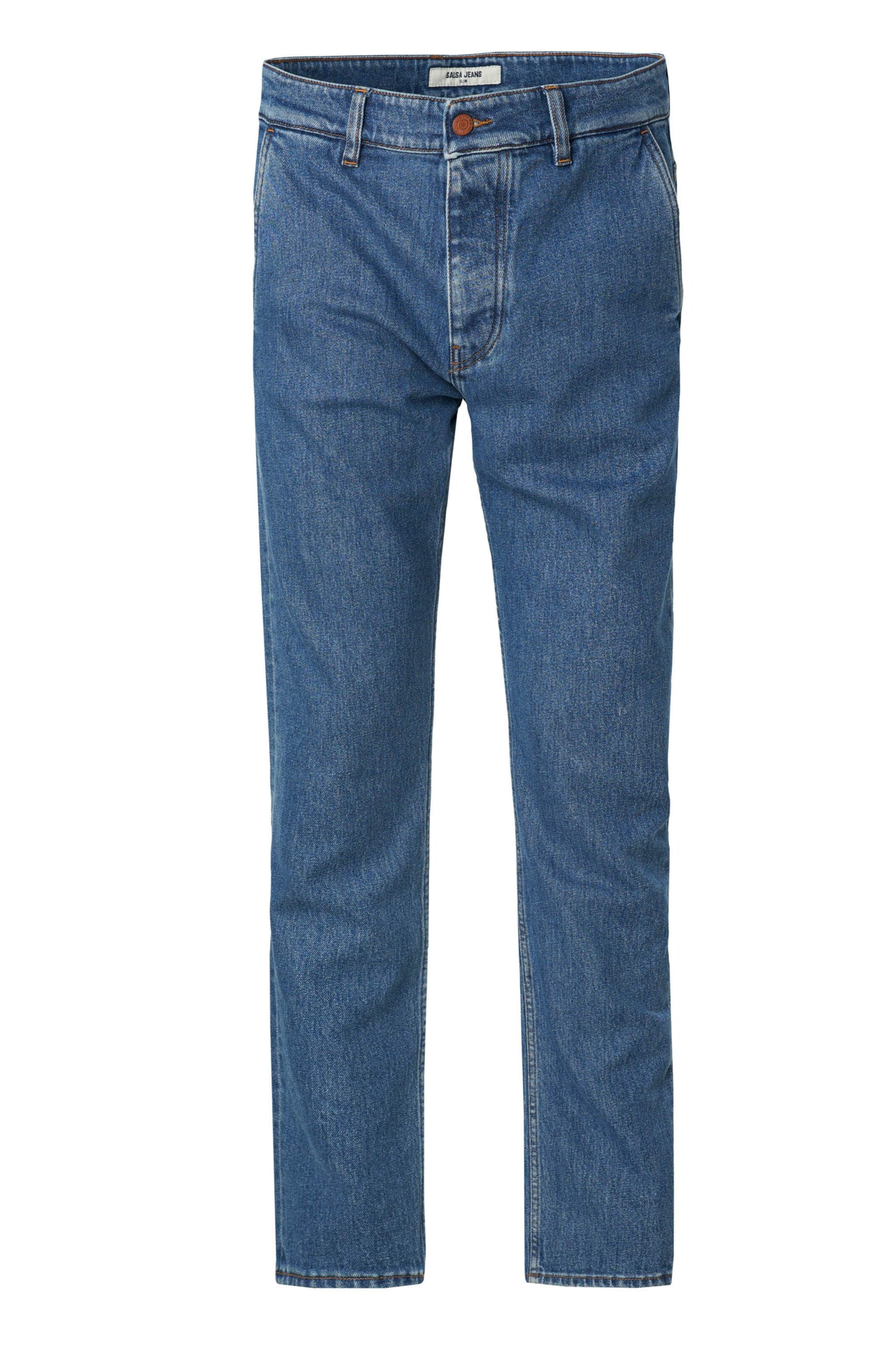 Coupe slim Jean Salsa Jeans en bleu : devant