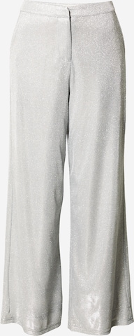 The Frolic Wide leg Broek 'LEIGH' in Zilver: voorkant