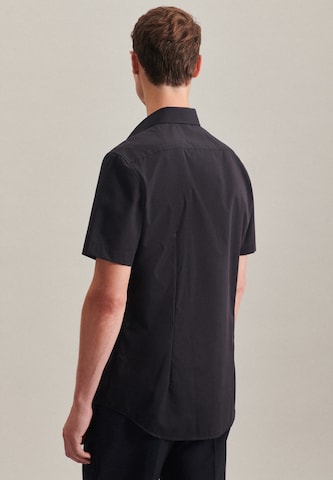 SEIDENSTICKER Slim Fit Hemd in Schwarz