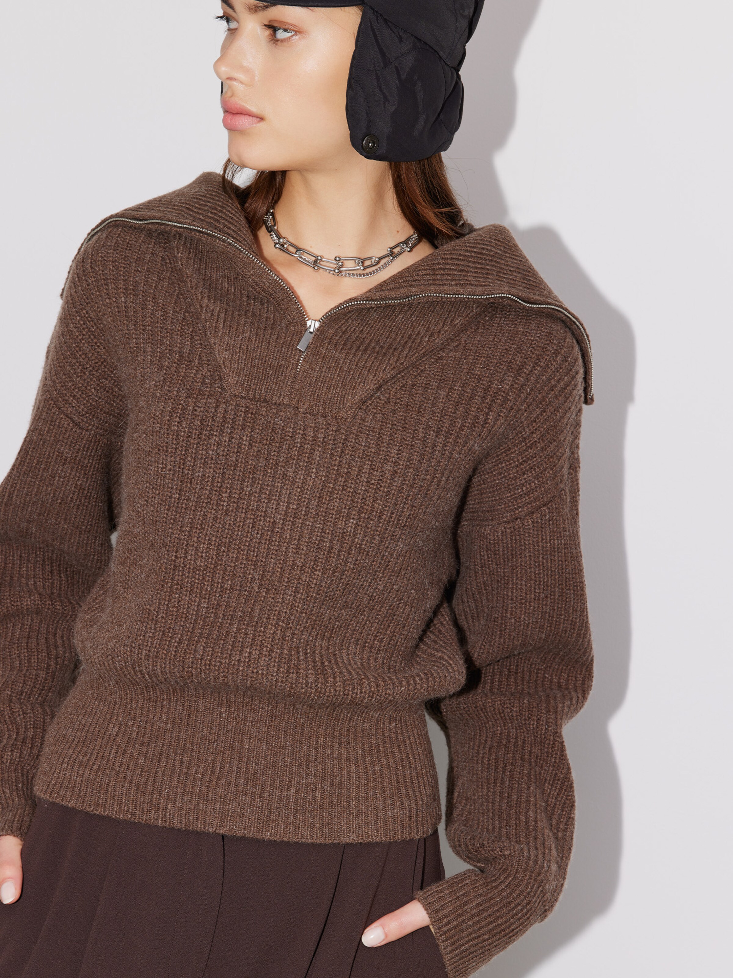 Frauen Pullover & Strick LeGer by Lena Gercke Pullover 'Janine' in Braun - NN93261 Frauen Pullover & Strick LeGer by Lena Gercke Pullover 'Janine' in Braun - NN93261