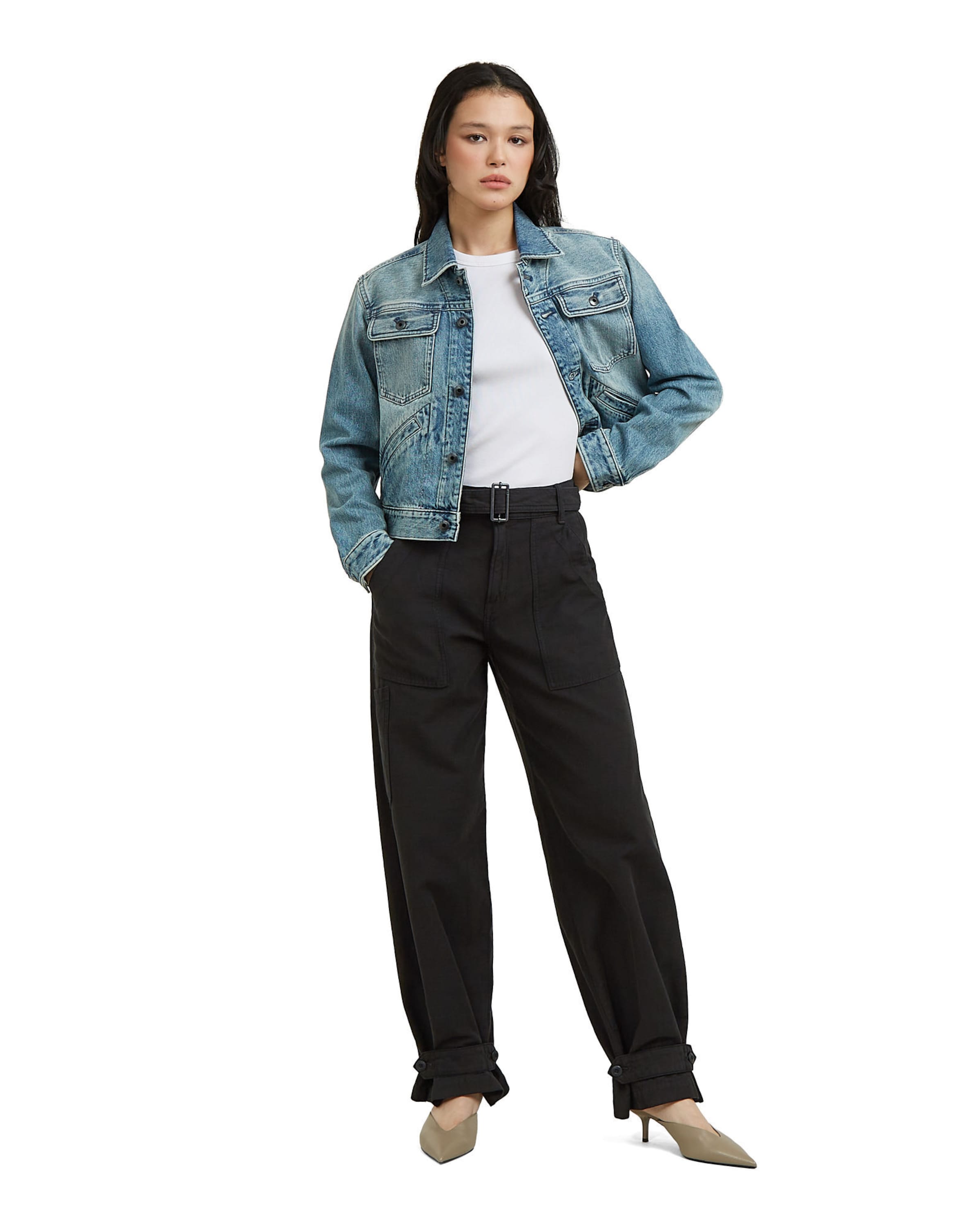 G-STAR Loose fit Cargo jeans ' ' in Black: front