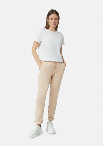COMMA Slimfit Kalhoty – béžová: přední strana