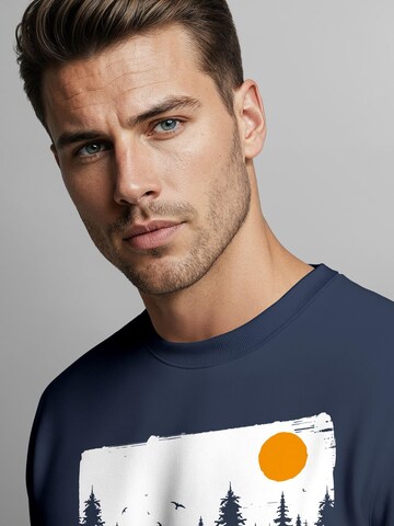 Neverless Sweatshirt 'Forest' in Blue