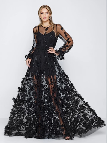 MATSOUR’I Evening Dress 'Francesca' in Black: front