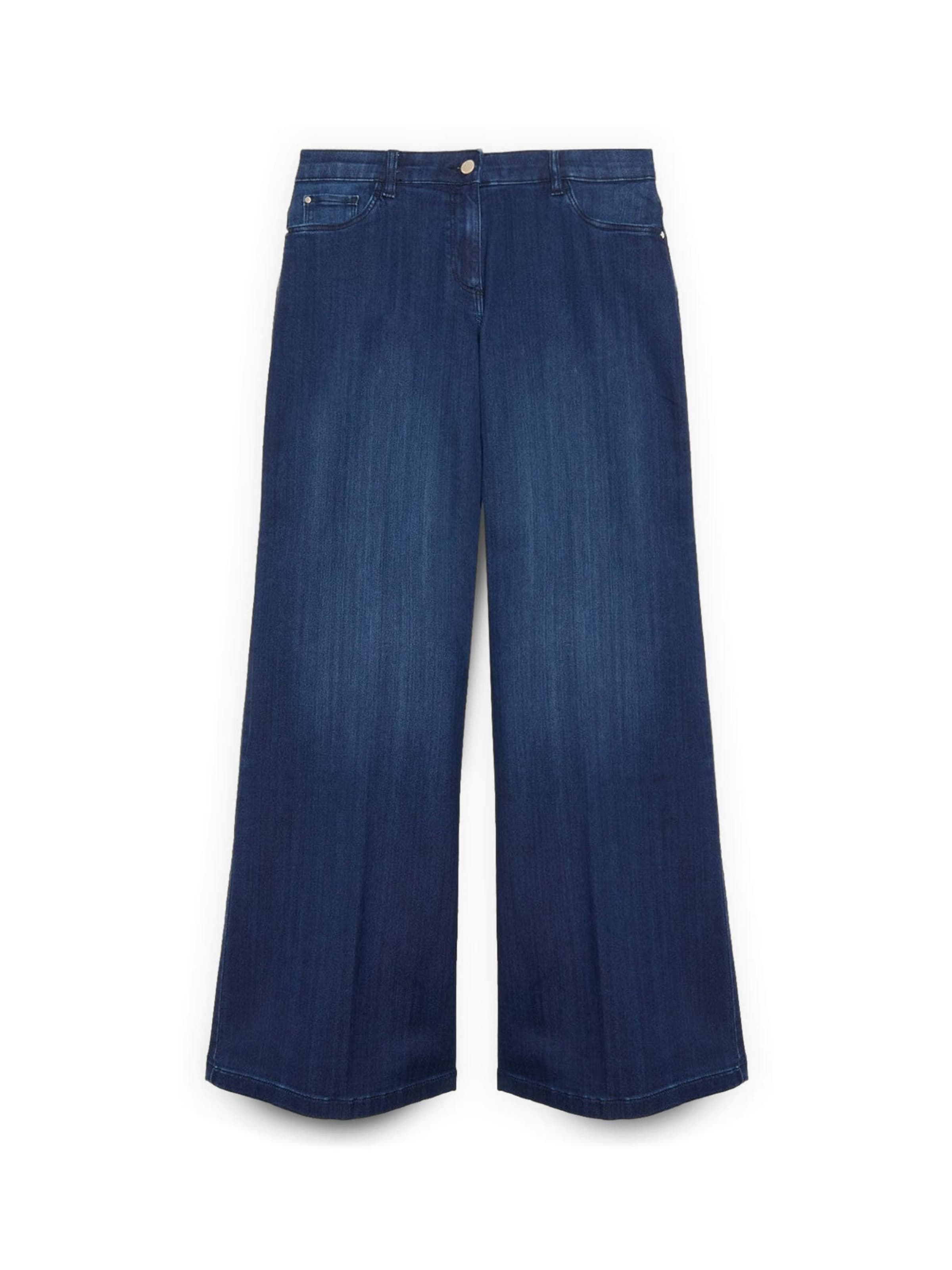 Wide Leg Jean Fiorella Rubino en bleu : devant