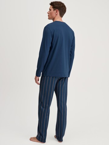 CALIDA Pyjama lang 'Relax Imprint' in Blauw