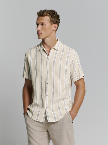 No Excess Regular fit Button Up Shirt 'Dobby' in Grey: front