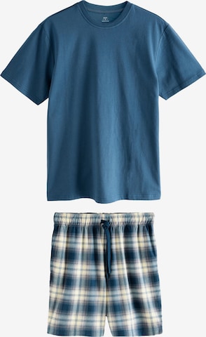 Next Lyhyt pyjama 'Motion Flex' värissä sininen: etupuoli
