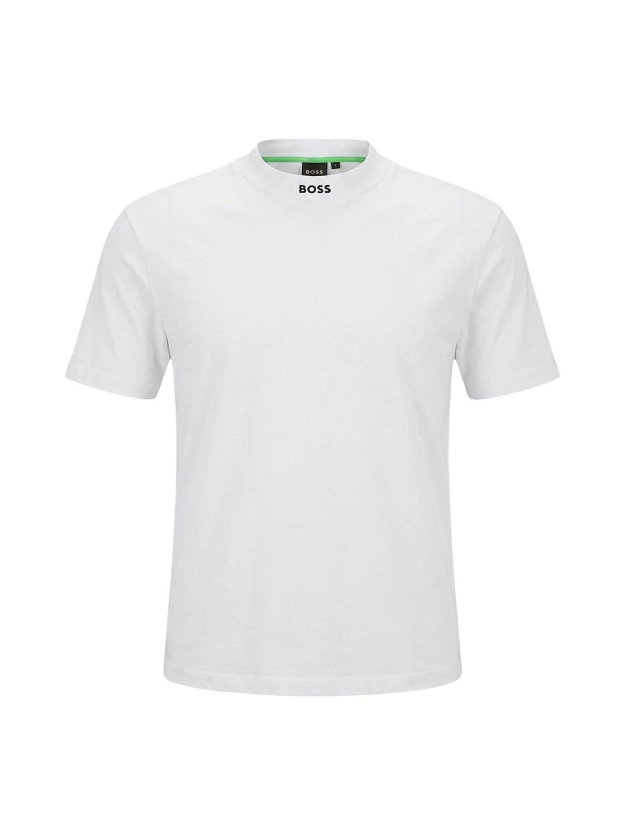 Maglietta 'Tee Collar 10279542 50562120' di BOSS in bianco: frontale