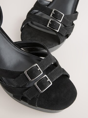 Next Strap Sandals in Black