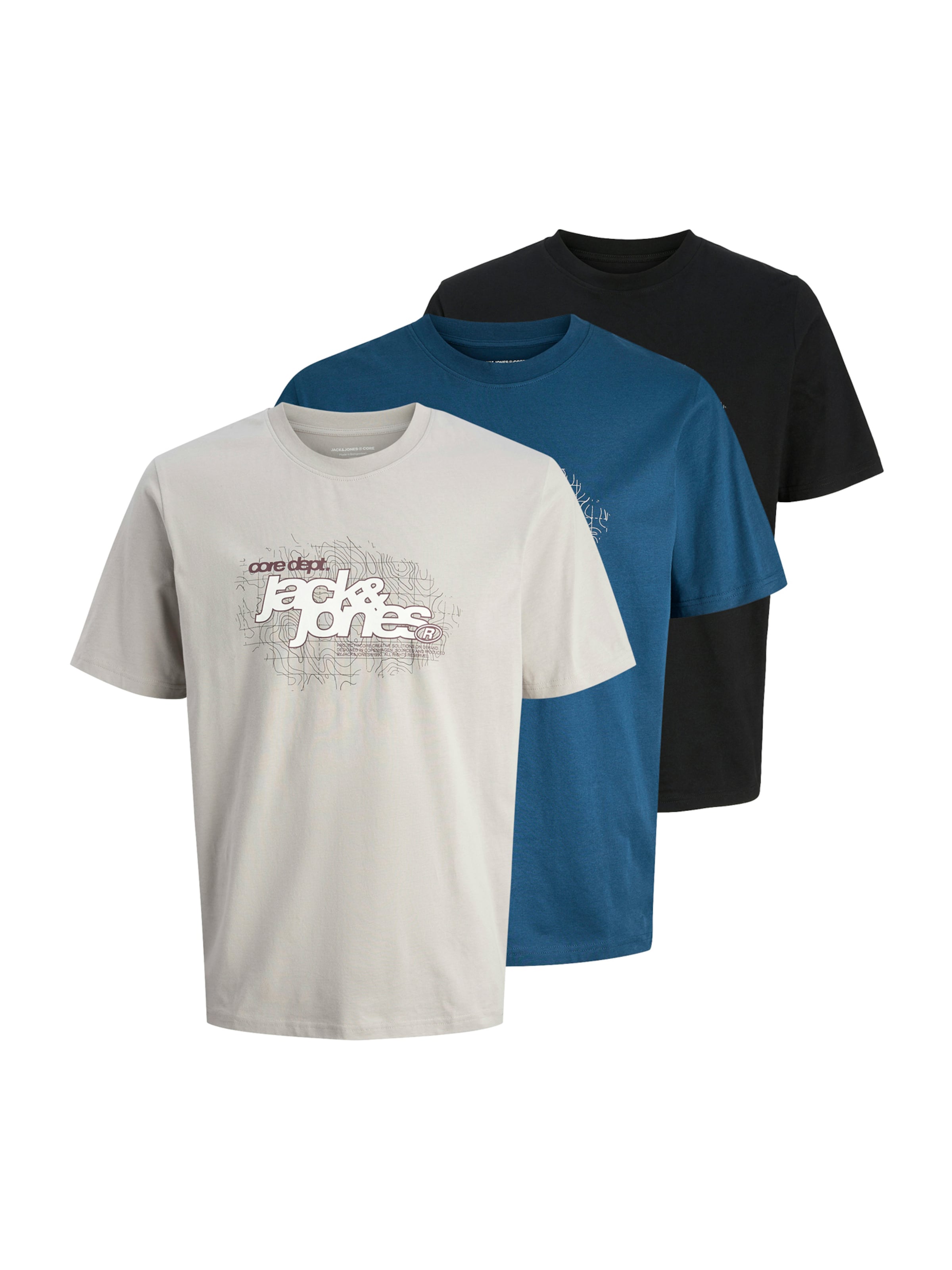 JACK & JONES Тениска 'JCOGRID' в синьо: отпред