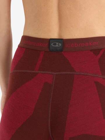 Skinny Pantaloni sportivi 'Landscapes' di ICEBREAKER in rosso