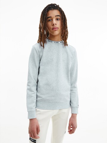 Calvin Klein Jeans Sweatshirt 'INTARSIA' in Grau: Vorderseite