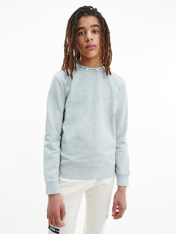 Calvin Klein Jeans Sweatshirt 'INTARSIA' in Grey: front