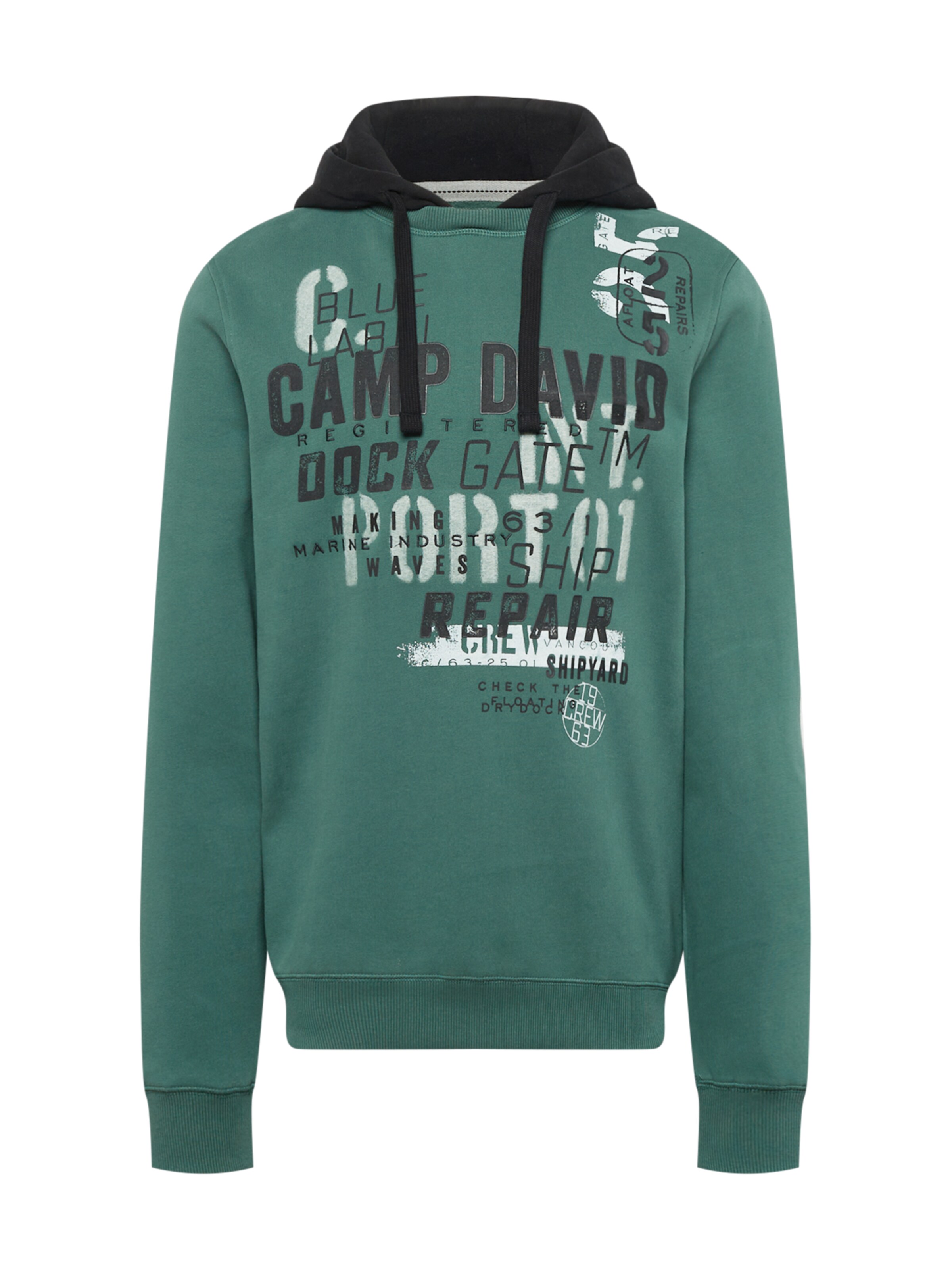 CAMP DAVID Sweatshirt 'Shipyard' in Grün: Vorderseite
