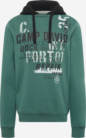 Sweat-shirt 'Shipyard' CAMP DAVID en vert : devant