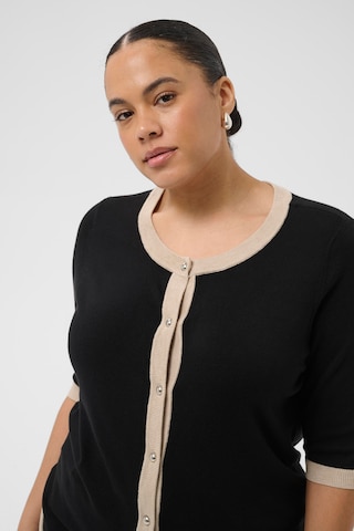 KAFFE CURVE Strickjacke in Schwarz