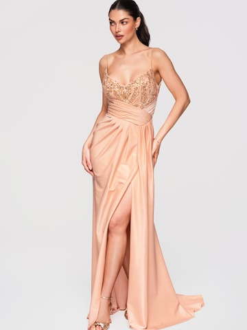 Ombre - Vestido de noche en naranja: frente