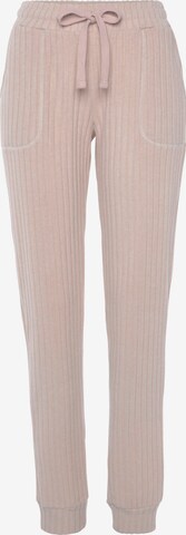 LASCANA Tapered Trousers in Beige: front