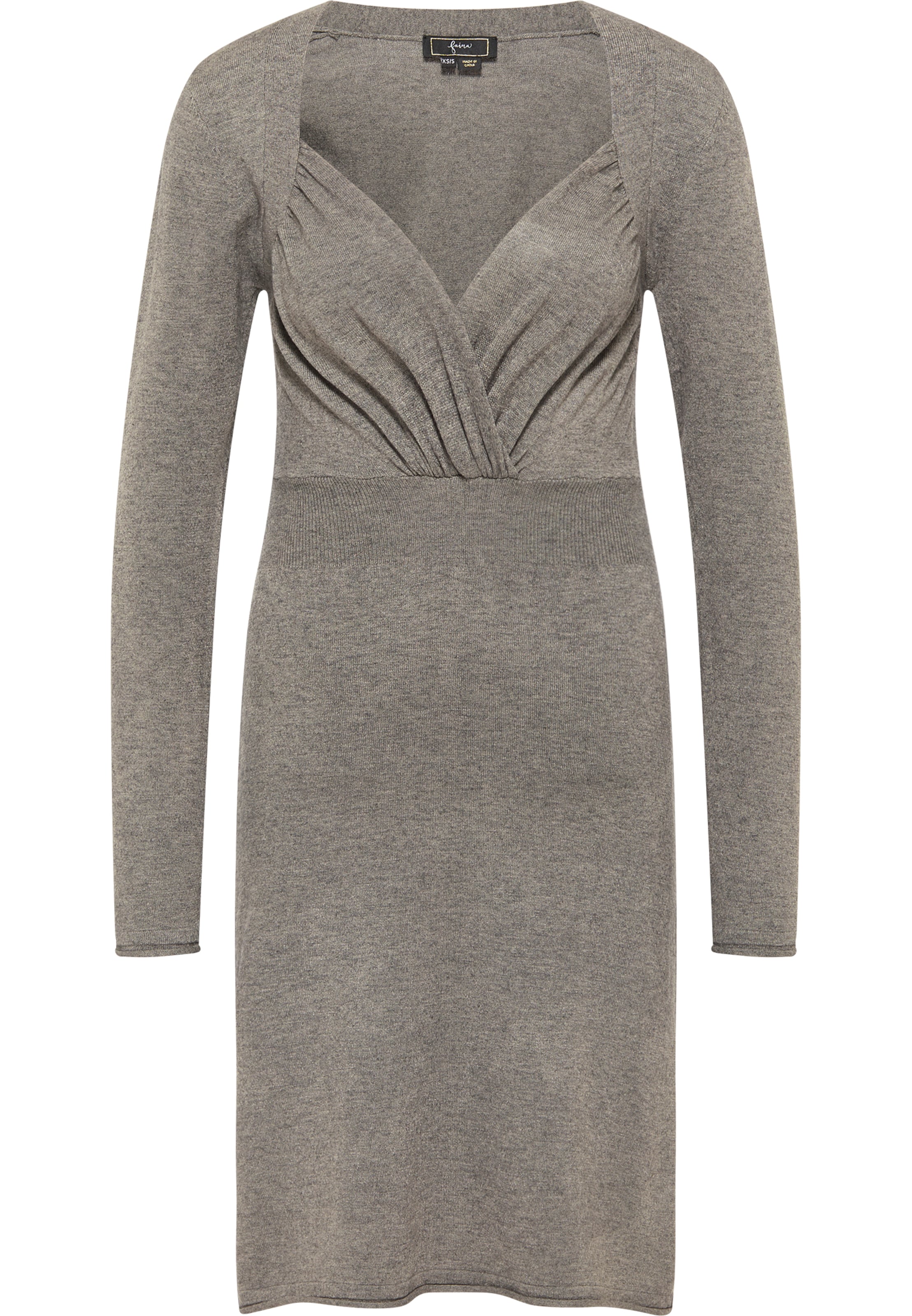 faina Πλεκτό φόρεμα σε γκρι: μπροστά