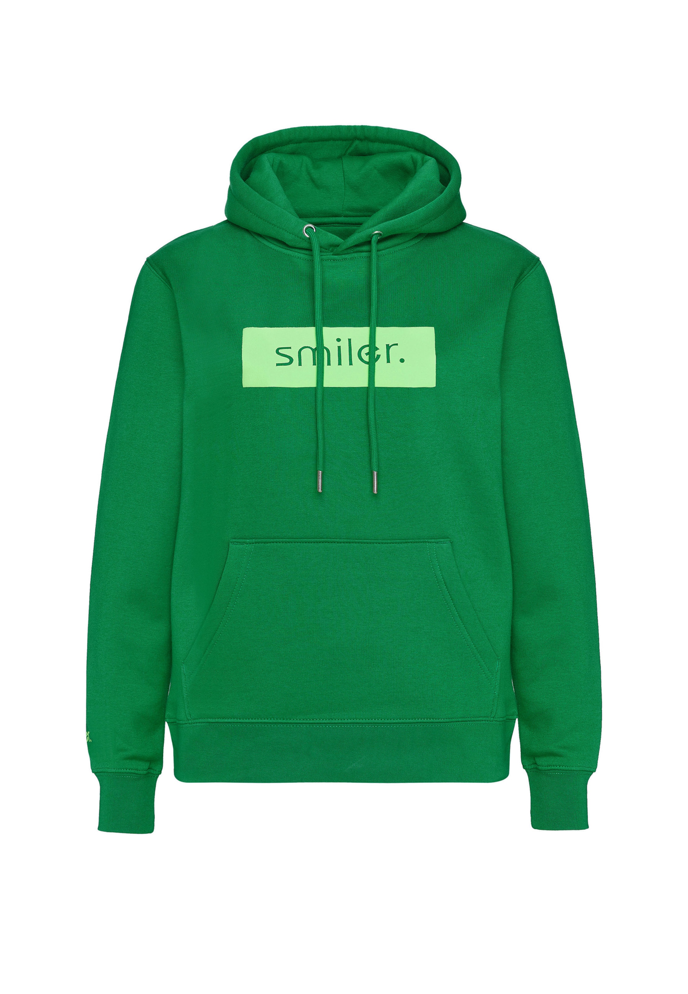 smiler. Sweatshirt buddy. in Grün: Vorderseite