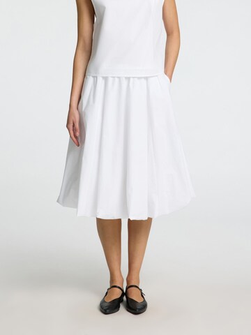 Jupe 'SLFAster' SELECTED FEMME en blanc : devant