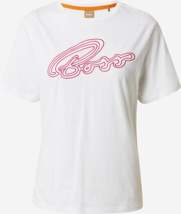 BOSS T-shirt 'Esummer' i vit: framsida