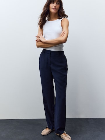 Next Baggy Панталон с ръб в синьо