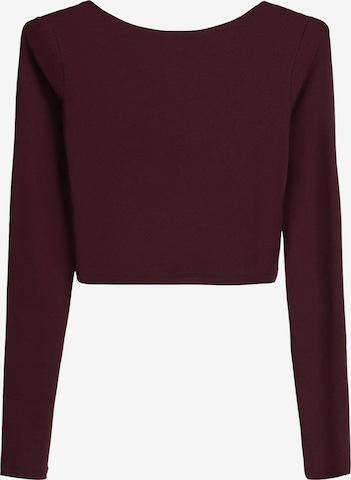 Bershka Shirt in Rood: voorkant