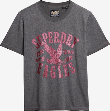 T-shirt 'Varsity' Superdry en gris : devant