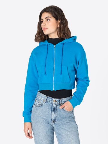 Cotton On Zip-Up Hoodie in Blue: front