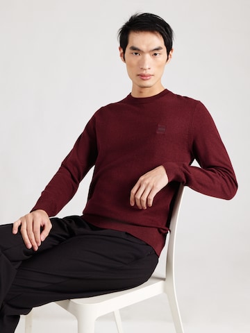 BOSS Sweater 'Kanovano' in Red: front