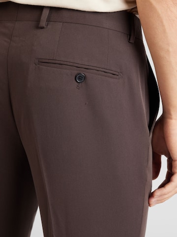 Coupe slim Pantalon à plis 'Franco' JACK & JONES en marron